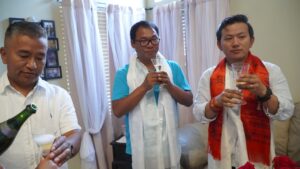 HSC ex president (Left) with the Famous mountaineer Mingma (Middle) and Singer Raju Lama (Right) in Sonoma